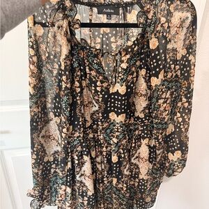 Floral Long Sleeve mini Dress maternity friendly